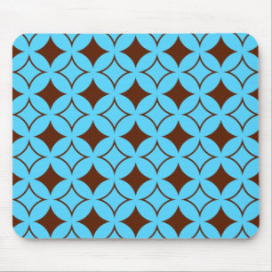 Blue and brown shippo mouse mat