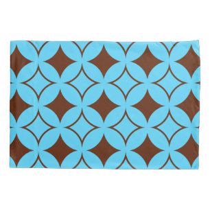 Blue and brown shippo pillowcase