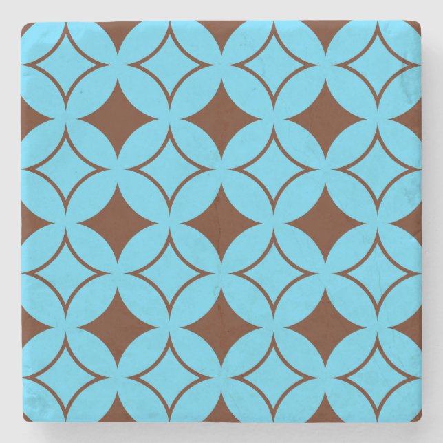 Blue and brown shippo stone coaster (Front)