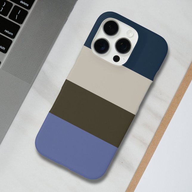 Blue and Brown  Stripes Pattern  Case-Mate iPhone Case (Creator Uploaded)