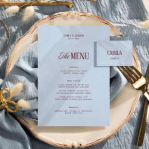 Blue and Burgundy Wedding  Menu