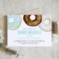 Blue and Chocolate Sprinkle Doughnuts Baby Brunch