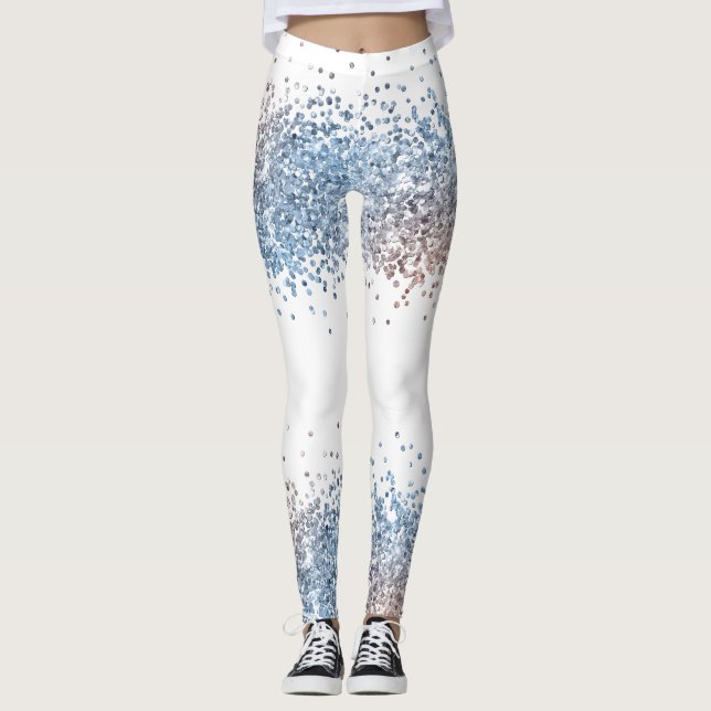Blue and Copper  Leggings (Front)