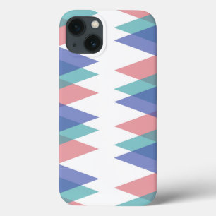 Blue and coral triangles Case-Mate iPhone case
