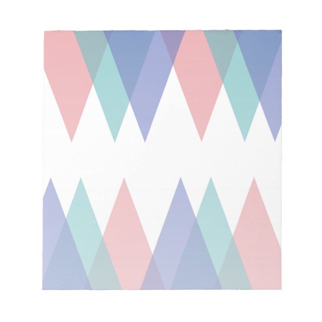 Blue and coral triangles notepad (Front)