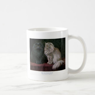 Blue and Cream Persian Cat Artwork Coffee Mug