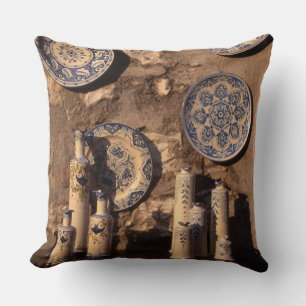 Blue and Cream Pottery Umbria Poster Plaque Cushion