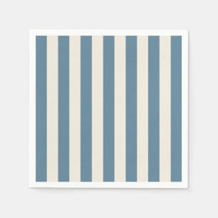 Blue And Cream Vertical Stripes Napkin