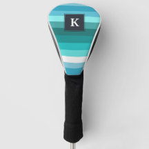 Blue and cyan stripes monogram