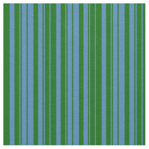 Blue and Dark Green Striped/Lined Pattern Fabric
