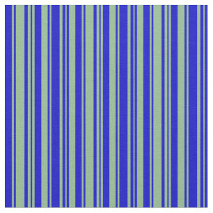 Blue and Dark Sea Green Coloured Stripes Pattern Fabric