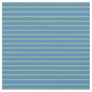 Blue and Dark Sea Green Striped Pattern Fabric