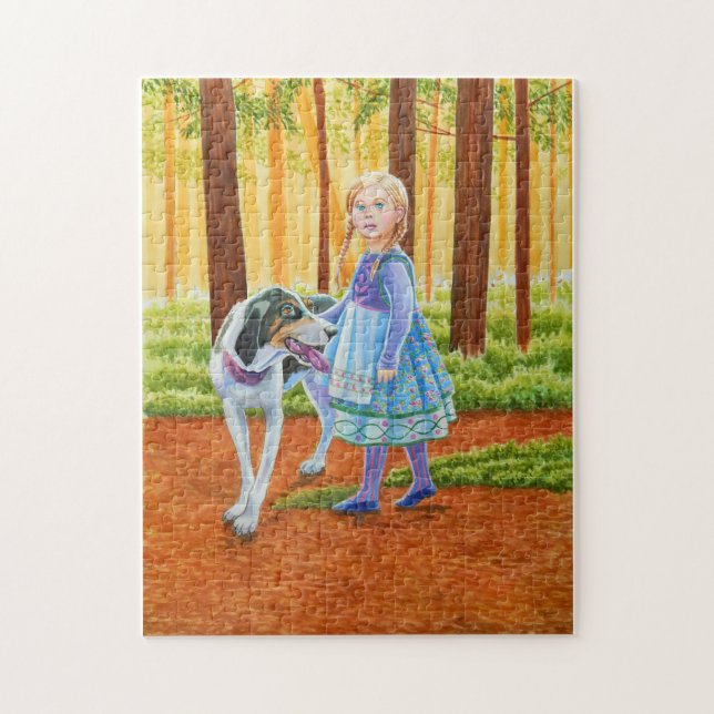 Blue and Dog Jigsaw Puzzle (Vertical)