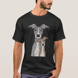 Blue And Fawn Two Italian Greyhound Dogs T-Shirt