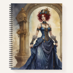 Blue and Fire Notebook