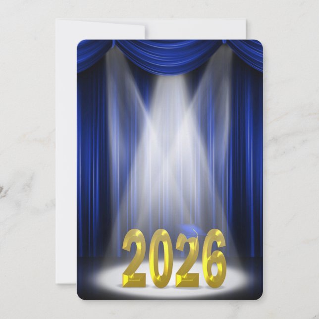 Blue and Gold 2025Commencement Invite (Front)