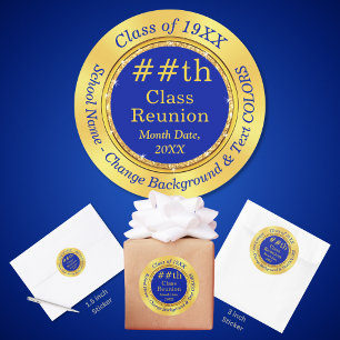 Blue and Gold, 50th Class Reunion Stickers