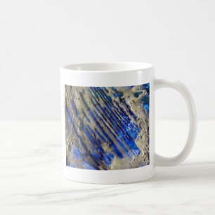 Blue and Gold Abstract Coffee Mug