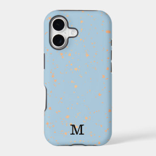 Blue And Gold Abstract Editable Mongram