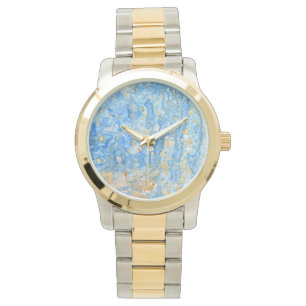 Blue and Gold Abstract Watch
