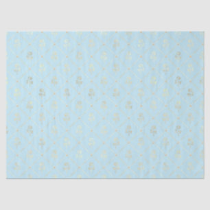 Blue and Gold Bees Series Design #4 Tissue Paper