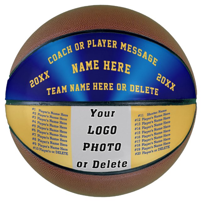 Blue and Gold, Best Gifts for Basketball Coaches (Front)