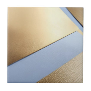Blue and gold Ceramic Tile