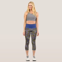 Blue and Gold Cheetah Print