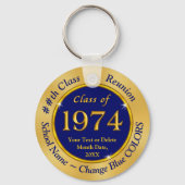 Blue and Gold, Class of 1974, Class Reunion Favors Key Ring (Front)