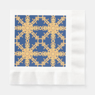 Blue and gold collection napkin