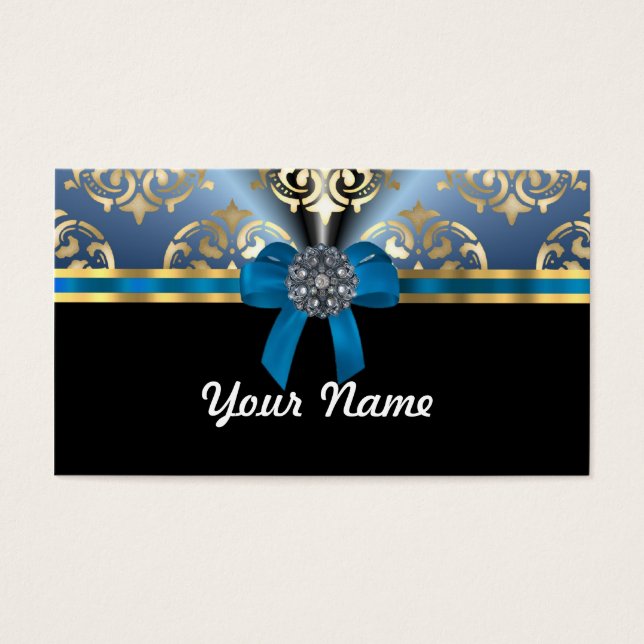 Blue and gold damask (Front)