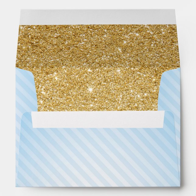 Blue and Gold Envelopes, Twinkle Little Star Envelopes (Back (Bottom))