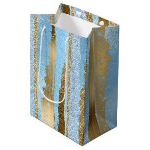 Blue and Gold Fancy Gift Bag