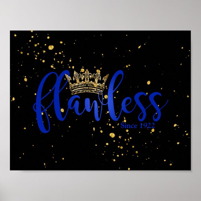 Blue and Gold Flawless Since 1922 Poster (Front)