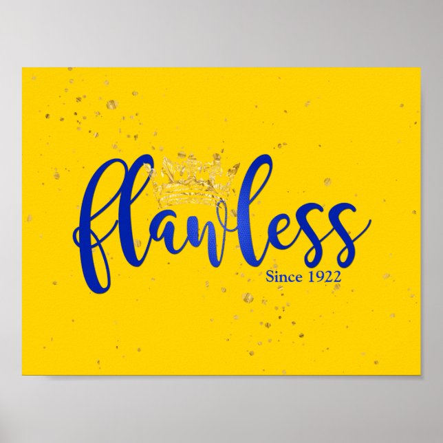 Blue and Gold Flawless Since 1922 Poster (Front)