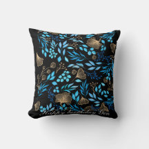 Blue and Gold Flower pattern Add Your Name