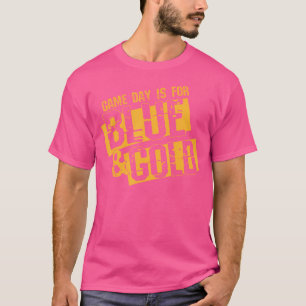 Blue And Gold Game Day Group For High School Footb T-Shirt