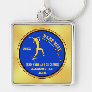 Blue and Gold GIRLS, Gifts for Pole Vaulters, Key Ring