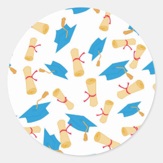 Blue and Gold Graduation Sticker