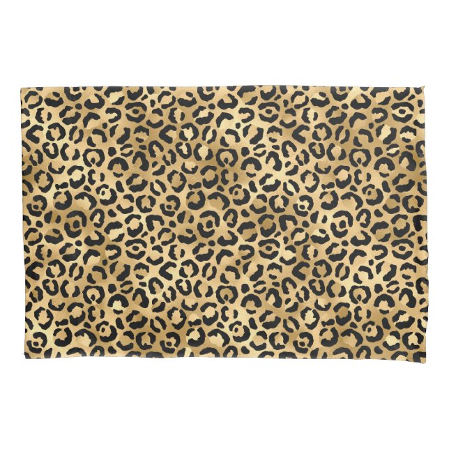 Blue and Gold Leopard Series Design 2 Pillowcase (Front)