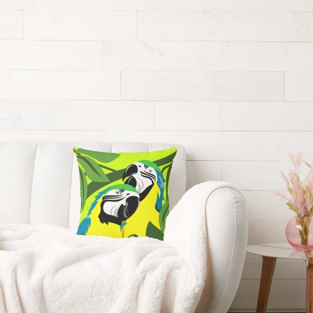Blue and Gold Macaw Cushion (Couch)
