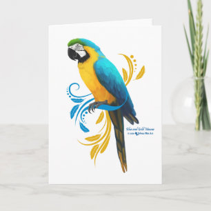 Blue and Gold Macaw Greeting Card