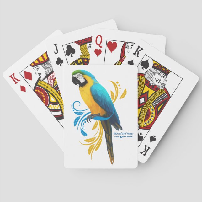 Blue and Gold Macaw Playing Cards (Back)