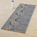 Blue and Gold Mandala Pattern Yoga Mat<br><div class="desc">A beautiful yoga or exercise mat featuring my own hand made artwork!  This yoga mat features a hand made blue and gold toned mandala pattern.</div>