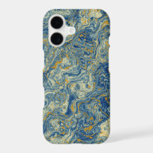 Blue and gold marble