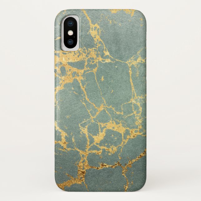 Blue and Gold Marble iPhone / iPad case (Back)