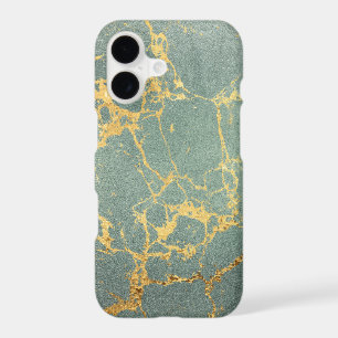 Blue and Gold Marble iPhone / iPad case