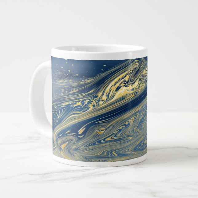 Blue and gold metallic Speciality Mug (Front Left)