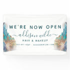 Blue And Gold Modern Art Liquid Watercolor Ink