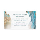 Blue And Gold Modern Art Liquid Watercolor Ink